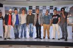 Farhan Akhtar, Ritesh Sidhwani, Ali Fazal,Pulkit Samrat, Varun Sharma, Manjot singh at Fukrey Game Launch in Mumbai on 12th Oct 2013